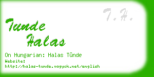 tunde halas business card